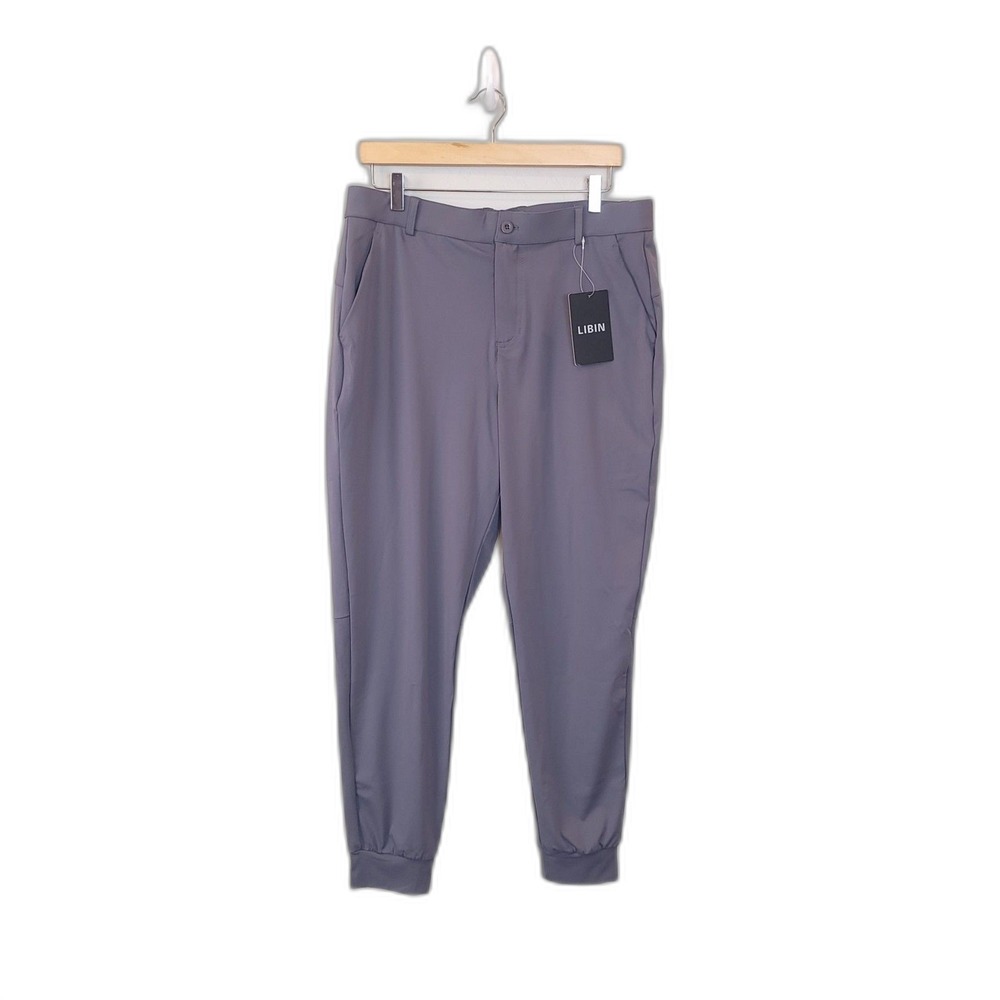 Libin Jogger Pants Mens Large Gray Golf Athletic Performance Trousers NEW